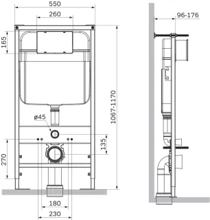 Инсталляция  SantiLine SL-01/К крепление к полу и стене