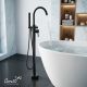 Напольный смеситель для ванны Ceruttispa ТОБИЯ B (TOBIA B) CT12114 чёрный матовый