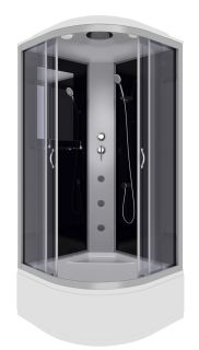 Душевая кабина Niagara NG-2507-14G с гидромассажем 80x80см серебро/тонированное