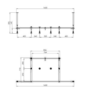 Каркас для ванны Am.Pm W94A-180U80W-R 180x80 см