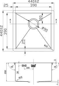 Мойка кухонная Zorg Inox PVD PVD 4444 GRAFIT