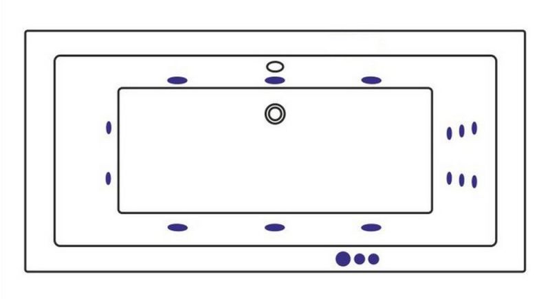 Гидромассажная ванна Whitecross Savia Duo 0103.170080.100.SMART.GL 170x80см Smart золото