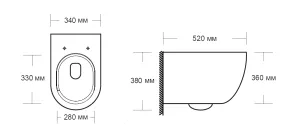 Унитаз подвесной Milleau MIEL MYL042SGW белый