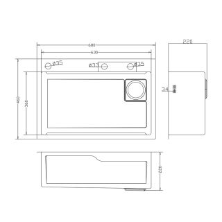 Мойка D6846B+6 Melana ProfLine 3,0/215 графит Мойка D6846B+6 Melana ProfLine 3,0/215 графит