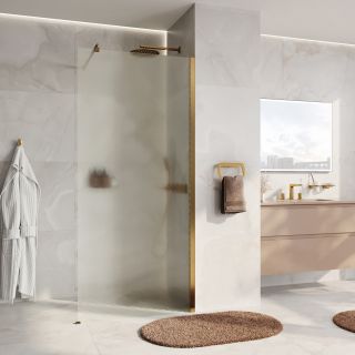 Душевая перегородка WasserKRAFT Rur 30W40BG-TXG 120 см профиль золото стекло текстурное