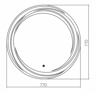 Зеркало с подсветкой Aquanika Round AQR7777RU34 77 см