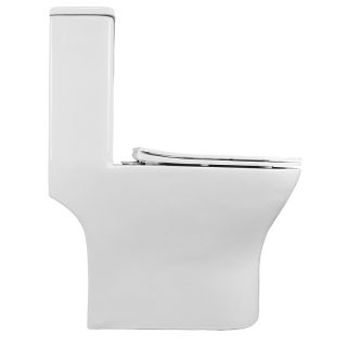 Унитаз-моноблок Azario Terni AZ-8618T безободковый торнадо белый