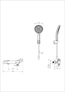 Смеситель для душа Wonzon & Woghand T-1000 WW-B2057-A-CR с термостатом хром