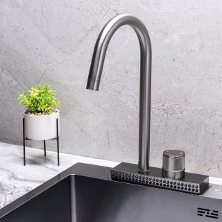 Смеситель для кухни РМС SUS130PVD-017F графит Смеситель для кухни РМС SUS130PVD-017F графит
