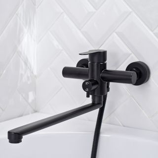 Смеситель для ванны с душем РМС SUS124BL-006EP чёрный Смеситель для ванны с душем РМС SUS124BL-006EP чёрный