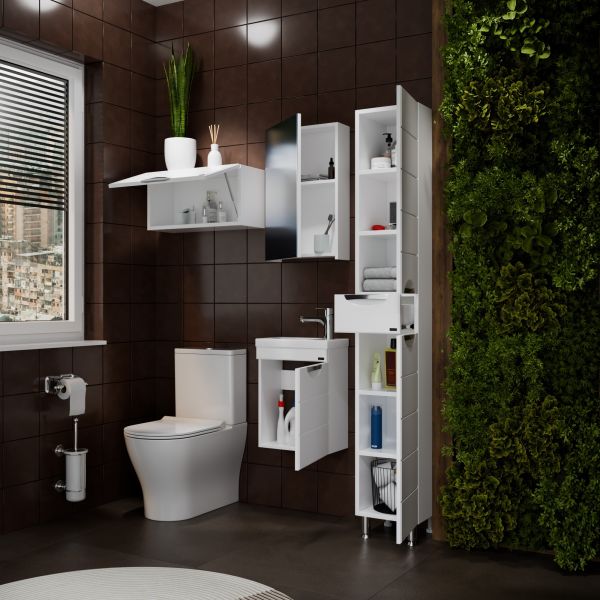 Подвесная тумба под раковину Санта Родос 206010 40 см белый