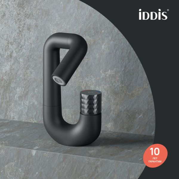 Смеситель для раковины IDDIS Twist Push Control TWIBLBTi01 чёрный матовый
