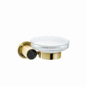 Мыльница Boheme Royal Cristal 10923-G-B золото/чёрный
