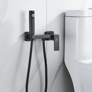 Гигиенический душ со смесителем Rose R1805H-1 чёрный матовый Гигиенический душ со смесителем Rose R1805H-1 чёрный матовый