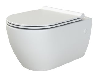 Подвесной унитаз Boheme Bianca 963-SET-2-MW безободковый с функцией биде белый матовый Подвесной унитаз Boheme Bianca 963-SET-2-MW безободковый с функцией биде белый матовый