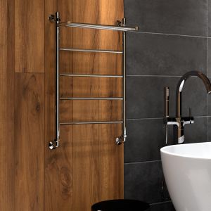 Полотенцесушитель водяной Indigo Line LLSHW80-50P с полкой 80x50 см хром