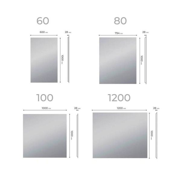 Зеркало с подсветкой Vigo Quadro Comfort 144 60 см