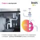 Кухонная мойка IDDIS Strit STR58SDi77 58см сталь