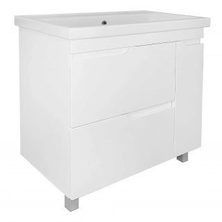 Тумба с раковиной Azario Kantri CS00097254 80 см белый глянец