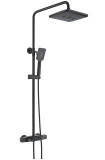 Душевая стойка Rose R3736H с термостатом чёрный матовый Душевая стойка Rose R3736H с термостатом чёрный матовый