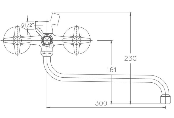 Смеситель для ванны Haiba HB2220 хром