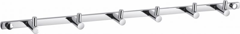 Вешалка с шестью крючками для ванной Wonzon & Woghand WW-9380-6 хром