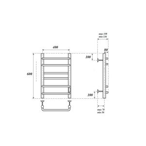 Полотенцесушитель электрический Point Сатурн PN90846W 40x60 см белый
