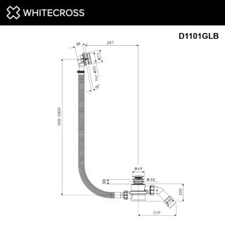 Слив-перелив Whitecross Ultima D1101GLB брашированное золото