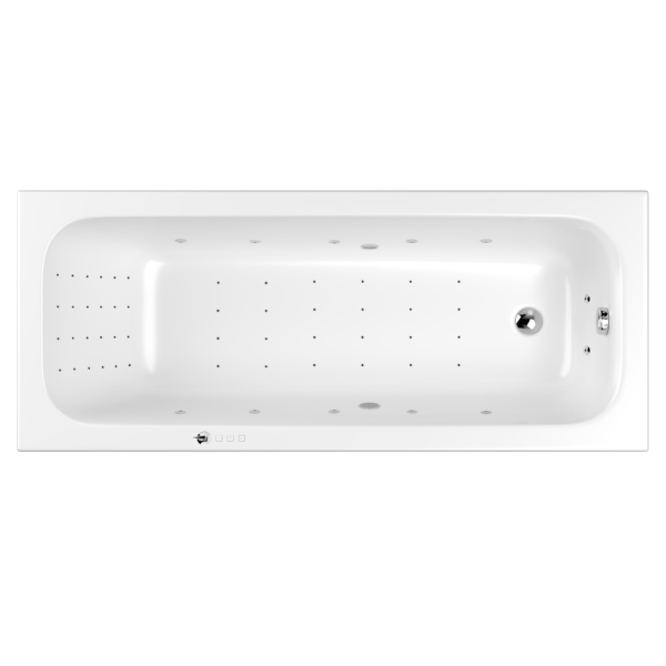 Гидромассажная ванна WHITECROSS Vibe 0105.180075.100.NANO.CR 180x75 см Nano хром