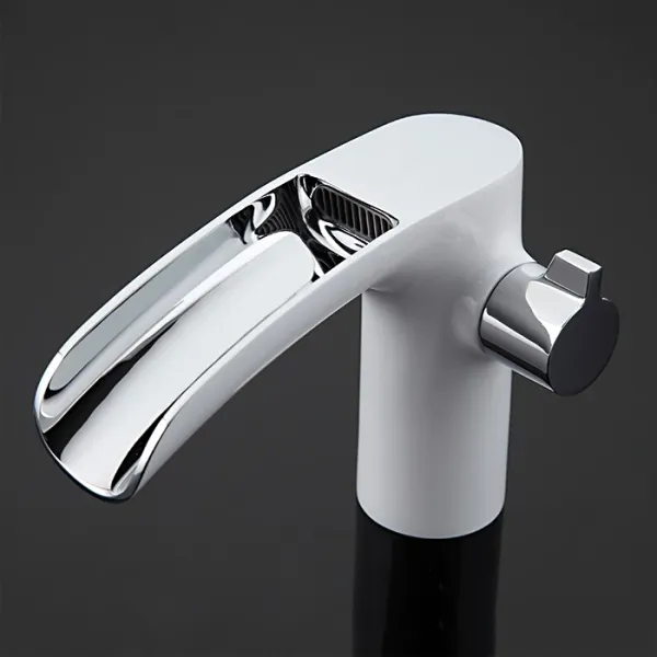 Смеситель на борт ванны Gappo G1148-8 белый/хором