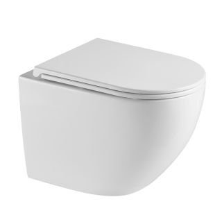 Подвесной унитаз Point Сатурн PN41901 безободковый белый Подвесной унитаз Point Сатурн PN41901 безободковый белый