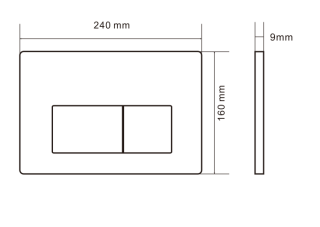 Кнопка смыва Cezares Движение 2 (Slider 2) CZR-510V-IN сатин