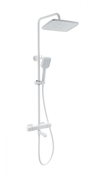 Душевая стойка Wonzon & Woghand Stay 2 WW-B3016-T1-MW с термостатом белый матовый Душевая стойка Wonzon & Woghand Stay 2 WW-B3016-T1-MW с термостатом белый матовый