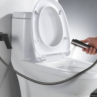 Гигиенический душ со смесителем Shevanik S4005T-1 оружейная сталь Гигиенический душ со смесителем Shevanik S4005T-1 оружейная сталь