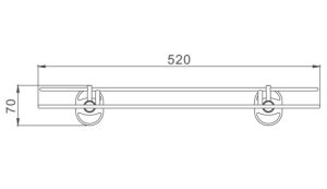Полка стеклянная Haiba HB1907-1 хром