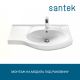 Мебельная раковина Santek Коралл 1WH110225 крыло слева 83 см белый
