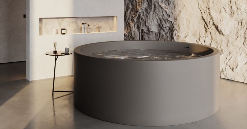 Ванна из искусственного камня Salini Isola S-Sense 101111GRF 200см RAL полностью