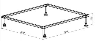 Каркас для поддона Allen Brau 8.00002.2 100x90 Каркас для поддона Allen Brau 8.00002.2 100x90