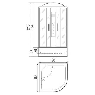 Душевая кабина RIVER DUNAY DUNAY 80/43 ТН Душевая кабина RIVER DUNAY DUNAY 80/43 ТН