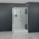 Душевая кабина RGW AN-207 411320789-95 90x80 см профиль белый стекло прозрачное с матовой полосой
