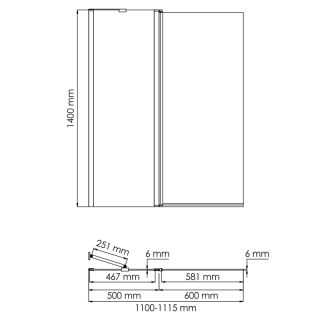 Шторка на ванну Wasserkraft Salm 27P02-110 110см серебристый Шторка на ванну Wasserkraft Salm 27P02-110 110см серебристый