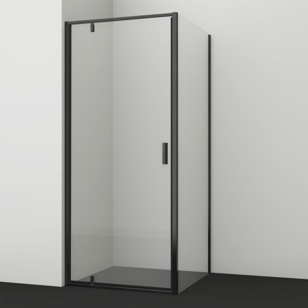 Душевой уголок Wasserkraft Elbe 74P28 80x90см чёрный матовый