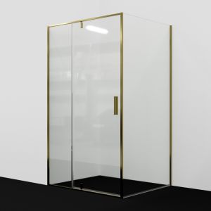 Душевой уголок Wasserkraft Aisch 55P17 100x80см матовое золото