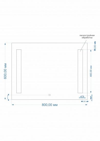Зеркало Cersanit BASE KN-LU-LED020*80-b-Os 80см