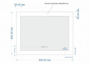 Зеркало Cersanit DESIGN PRO KN-LU-LED060*80-p-Os 80см с часами и антизапотеванием