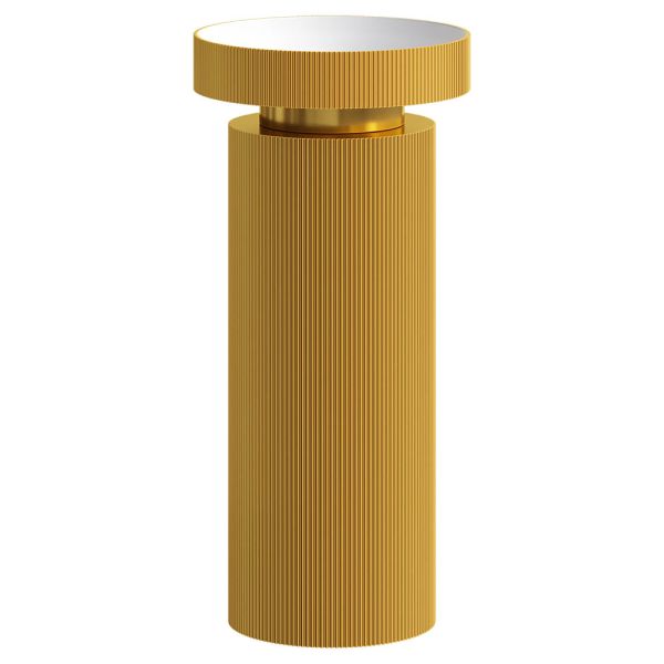 Накладная раковина с пьедесталом золото Armadi Art Sole Corian 801-R-G+801-Base-R-G золото