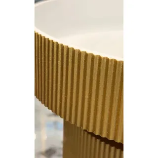 Раковина Armadi Art накладная рифленая Corian 400*130 GOLD матовое золото