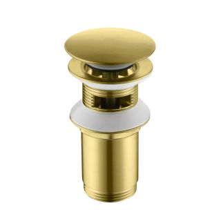 Донный клапан Timo 8011/20 с переливом золото шлифованное