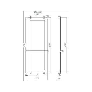 Электрический полотенцесушитель Allen Brau Infinity 00305013 44х120 см