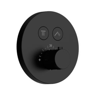 Душевой комплект с термостатом AQUAme AQM8401MB чёрный матовый